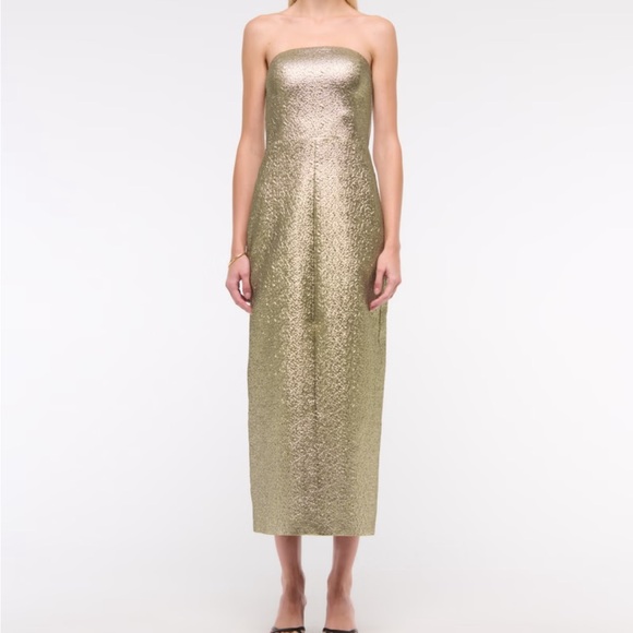 Abercrombie & Fitch Gold Strapless Dress - Picture 5 of 7